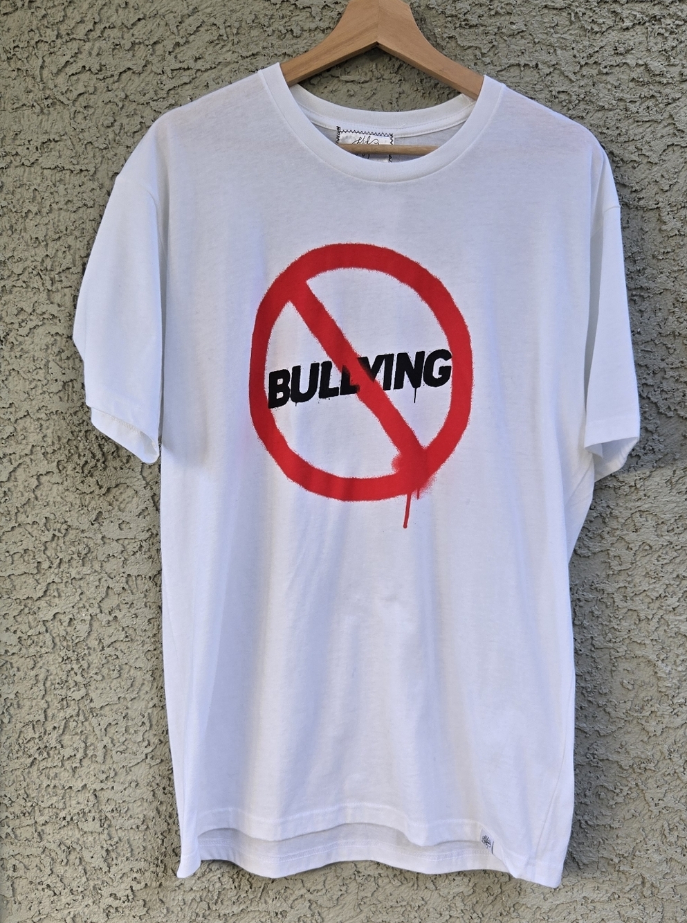 Kid Dangerous White Kids 'No Bullying' Graphic Tee - Red Print